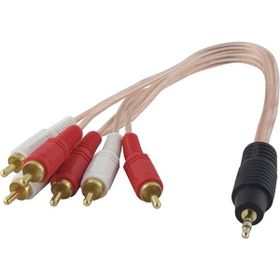 Elektromer 3.5 mm Stereo Erkek 6 Rca Erkek 5+1 Ses Sistemi Kablo