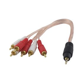 Elektromer 3.5 mm Stereo Erkek 6 Rca Erkek 5+1 Ses Sistemi Kablo