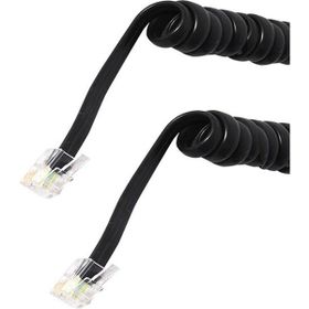 Elektromer 4p/4c Siyah Telefon Spiral Kablo