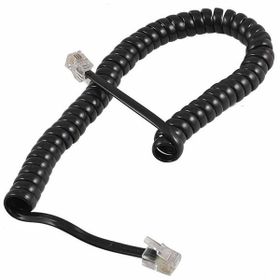 Elektromer 4p/4c Siyah Telefon Spiral Kablo