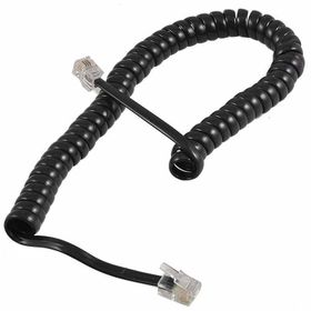Elektromer 4p/4c Siyah Telefon Spiral Kablo