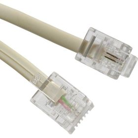 Elektromer Hazır 6p/2c 5 m Krem Telefon Hat Kablosu