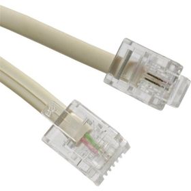 Elektromer Hazır 6p/2c 5 m Krem Telefon Hat Kablosu