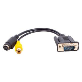Elektromer Vga 15 Pin Erkek 1 Rca Dişi+Mini DIN Dişi 10 cm Kablo