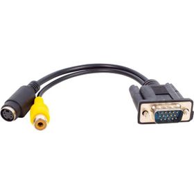Elektromer Vga 15 Pin Erkek 1 Rca Dişi+Mini DIN Dişi 10 cm Kablo