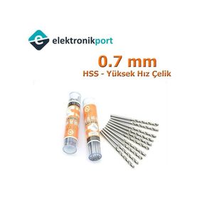 Elektronikport 0.7 mm HSS Yüksek Hız Çelik Matkap Ucu