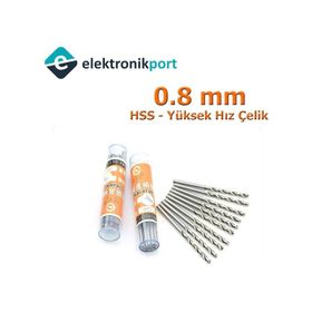 Elektronikport 0.8 mm Hss Yüksek Hız Çelik Matkap Ucu