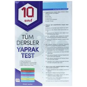 Element Yayınları 10. Sınıf Tüm Dersler Yaprak Test