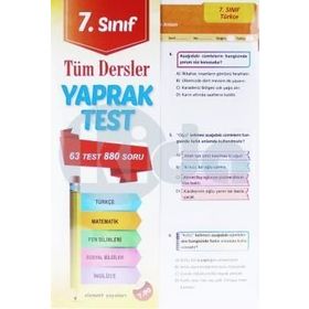 Element Yayınları 7. Sınıf Tüm Dersler Yaprak Test