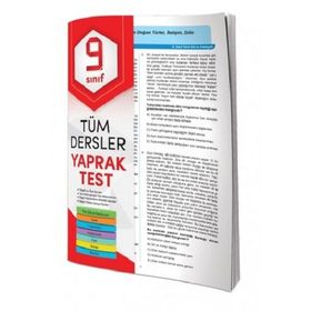 Element Yayınları 9. Sınıf Tüm Dersler Yaprak Test