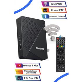 Elenberg Çanaklı Çanaksız Dahili Wi-Fi İnternet TV Destekli Bluetooth Kumandalı Full HD Uydu Alıcı