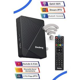 Elenberg Çanaklı Çanaksız Dahili Wi-Fi İnternet TV Destekli Bluetooth Kumandalı Full HD Uydu Alıcı