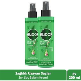 Elidor 2x200 ml Superblend Sağlıklı Uzayan Saçlar Biotin Argan Yağı Arjinin Sıvı Saç Bakım Kremi