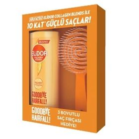 Elidor 350 ml Collagen Blends Sülfatsız Dökülmelere Karşı Şampuan+ 3 Boyutlu Saç Fırçası Hediye