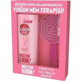 Elidor 350 ml Collagen Blends Sülfatsız Yoğun Nem Terapisi Şampuan + 3 Boyutlu Saç Fırçası Hediye