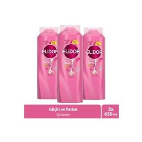 Elidor 3x650 ml Güçlü Ve Parlak Saç Bakım Şampuanı