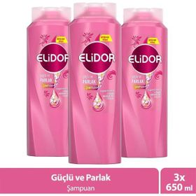 Elidor 3x650 ml Güçlü Ve Parlak Saç Bakım Şampuanı