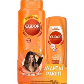Elidor 650 ml Onarıcı Bakım Şampuan+200 ml Saç Kremi