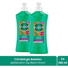 Elidor 7/24 Belirgin Bukleler 2x265 ml Şekillendirici Saç Bakım Kremi
