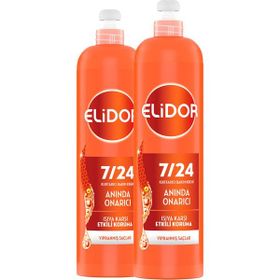 Elidor 7/24 Kurtarıcı Anında Onarıcı Yıpranmış Saçlar 2x240 ml Saç Bakım Kremi