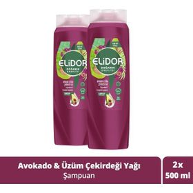 Elidor Avokado ve Üzüm Çekirdeği 2x500 ml Şampuan
