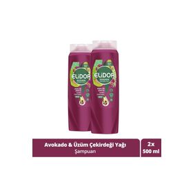 Elidor Avokado ve Üzüm Çekirdeği 2x500 ml Şampuan