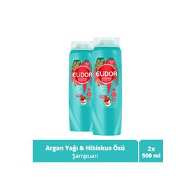Elidor Doğanın Enerjisi 2x500 ml Dökülme Karşıtı Güçlü Uzamayı Destekleyici Argan Yağı Ve Hibiskus Özlü Şampuan
