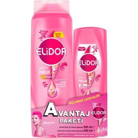 Elidor Güçlü Parlak Saçlar 500ml Şampuan + 200ml Krem