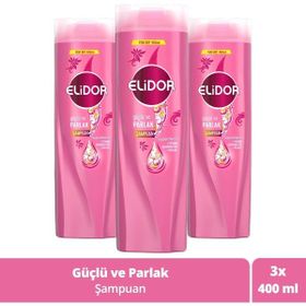 Elidor Güçlü ve Parlak 3x400 ml Şampuan