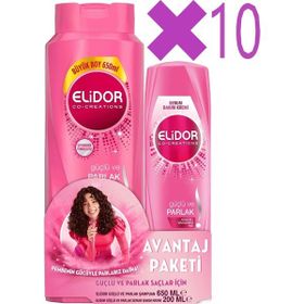 Elidor Güçlü ve Parlak Saç Bakım 6x650 ml Şampuanı