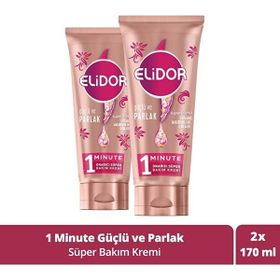 Elidor Superblend 1 Minute Onarıcı Süper Güçlü ve Parlak 170 ml x 2 Adet Saç Bakım Kremi