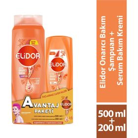 Elidor Superblend Anında Onarıcı Bakım 500 ml Şampuan + 200 ml Serum bakım kremi