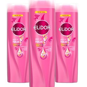 Elidor Superblend Güçlü ve Parlak E Vitamini Makademya Yağı 3x325 ml Saç Bakım Şampuanı