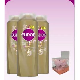 Elidor Superblend Saç Dökülmelere Karşı 3x500 ml Şampuan + Yüz Fırçası