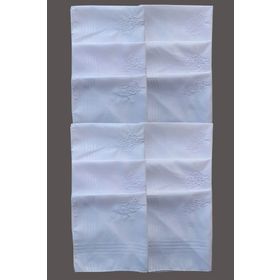 Elif Mira 12 Adet 28x28 cm Pamuklu Çiçek İşlemeli Mendil