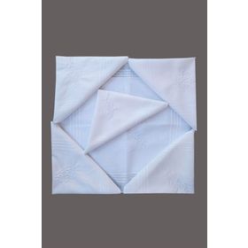 Elif Mira 28x28 cm Pamuklu Çiçek İşlemeli 6'lı Beyaz Mendil