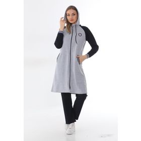 Elif Okur 1011 Kapüşonlu Tesettür Eşofman Takımı
