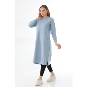 Elif Okur 1406 Tesettür Cepli Uzun Tunik