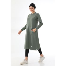 Elif Okur 1407 Tesettür Cepli Uzun Tunik