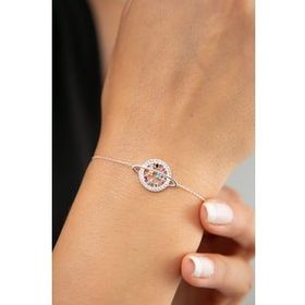 Elika Silver 925 Ayar Gezegen Model Kadın Gümüş Bileklik