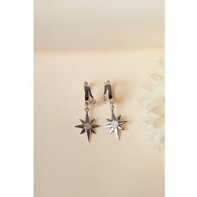 Elika Silver 925 Ayar Gümüş Çift Taşlı Kutup Model Küpe
