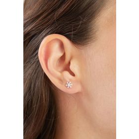 Elika Silver 925 Ayar Gümüş Minimal Kar Tanesi Küpe