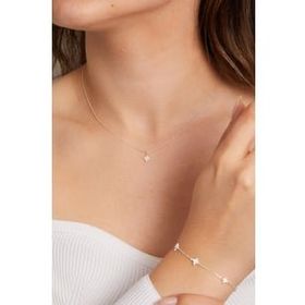 Elika Silver 925 Ayar Gümüş Minimal Kolye ve Bileklik Set