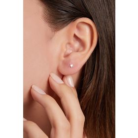 Elika Silver 925 Ayar Gümüş Minimal Yıldız Model Küpe