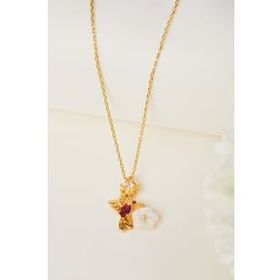 Elika Silver 925 Ayar Gümüş Ruby Kuşu Kolye