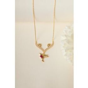 Elika Silver 925 Ayar Gümüş Ruby Kuşu Kolye