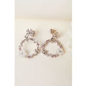 Elika Silver 925 Ayar Gümüş Sedefli Çiçek Küpe