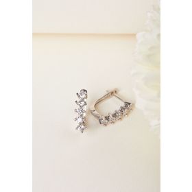 Elika Silver 925 Ayar Gümüş Su Yolu Küpe