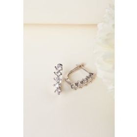 Elika Silver 925 Ayar Gümüş Su Yolu Küpe