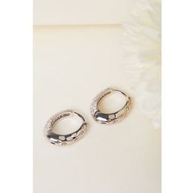 Elika Silver 925 Ayar Gümüş Zirkon Taşlı Tasarım Küpe